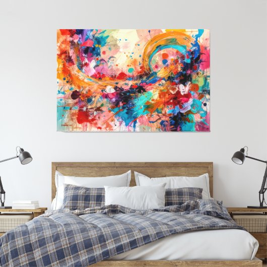 ABSTR_25-079 Abstracte kunst Canvas Print (Insitu (Slaapkamer))