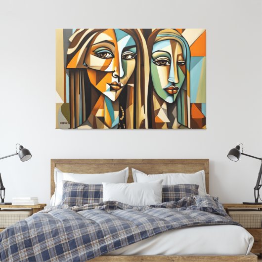 ABSTR_25-081 Abstracte kunst Canvas Print (Insitu (Slaapkamer))