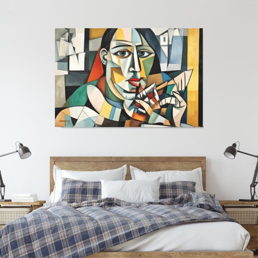 ABSTR_25-083 Abstracte kunst Canvas Print (Insitu (Slaapkamer))