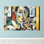 ABSTR_25-083 Abstracte kunst Canvas Print (Insitu (Houten vloer))