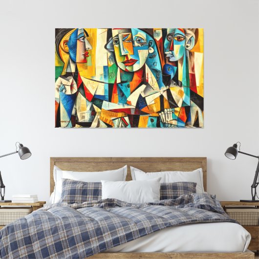 ABSTR_25-084 Abstracte kunst Canvas Print (Insitu (Slaapkamer))