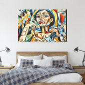 ABSTR_25-095 Abstracte kunst Canvas Print (Insitu (Slaapkamer))