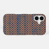 Abstrac zigzag waves geometric pattern design 1289 iPhone 16 hoesje (Achterkant horizontaal)
