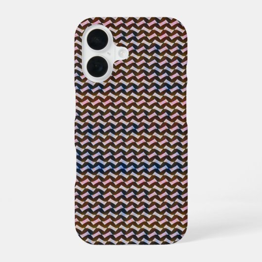 Abstrac zigzag waves geometric pattern design 1289 iPhone 16 hoesje (Achterkant)
