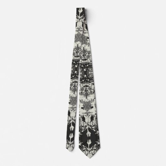 Abstrack Black en White Exclusive Mode Pattern Stropdas (Achterkant)