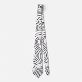 Abstrack Black en White Line Exclusive Pattern Stropdas (Voorkant)