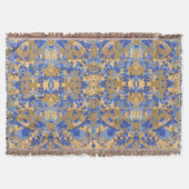 Abstrack Blue Yellow Exclusive Pattern Deken (Voorkant)