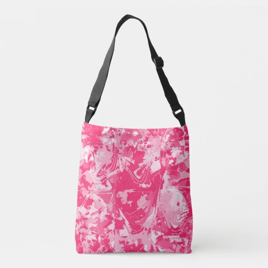 Abstrack Exclusieve roze Pattern Crossbody Bag Tas (Achterkant)