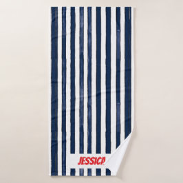 Abstrack navy Stripes Naadloos Badhanddoek