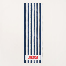 Abstrack navy Stripes Naadloos Yogamat
