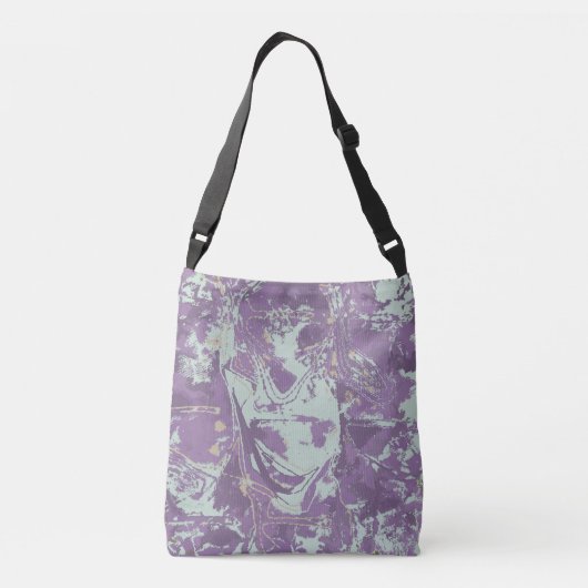 Abstrack Paars Exclusief Active Mode Pattern Crossbody Tas (Achterkant)