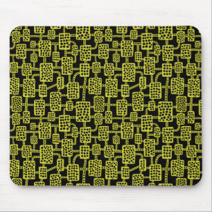 Abstract 041113 - Banaan op zwart Muismat