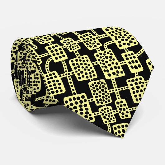 Abstract 041113 - Chalk op zwart Stropdas (Opgerold)