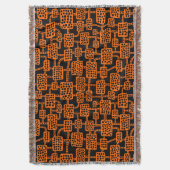 Abstract 041113 - Sinaasappel op zwart Deken (Voorkant Verticaal)