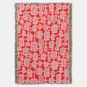 Abstract 041113 - Wit op Rood Deken (Voorkant Verticaal)