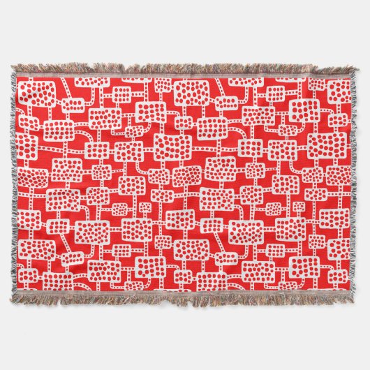 Abstract 041113 - Wit op Rood Deken (Voorkant)