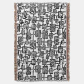 Abstract 041113 - Zwart op wit Deken (Voorkant Verticaal)