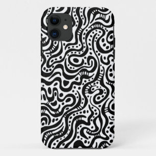 Abstract 041211 - Zwart-wit iPhone 11 Hoesje