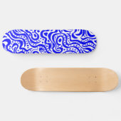 Abstract 041211v1 - Blauw op wit Skateboard (Horizontaal)