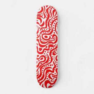 Abstract 041211v1 - Rood op wit Skateboard
