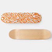 Abstract 041211v1 - Sinaasappel op wit Skateboard (Horizontaal)
