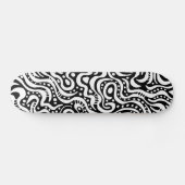 Abstract 041211v1 - Wit op zwart Skateboard (Horizontaal)