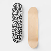 Abstract 041211v1 - Wit op zwart Skateboard (Voorkant)