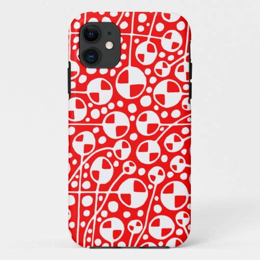 Abstract 130112 v5 wit op rood Case-Mate iPhone case (Achterkant)