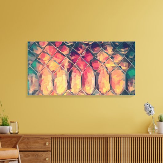 Abstract 14061 canvas afdruk (Insitu (Woonkamer))