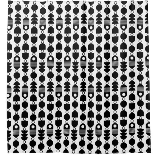 Abstract 140823 - Zwart Douchegordijn (Voorkant)