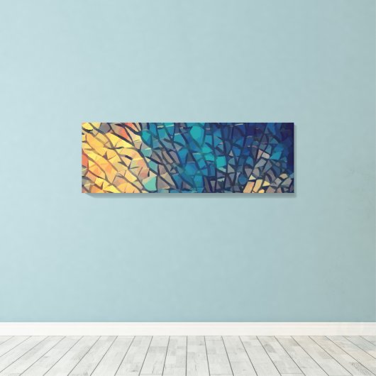 Abstract 14130 canvas afdruk (Insitu (Houten vloer))