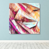 Abstract 14186 canvas afdruk (Insitu (Houten vloer))
