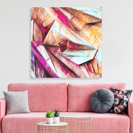 Abstract 14186 canvas afdruk (Insitu (Woonkamer))