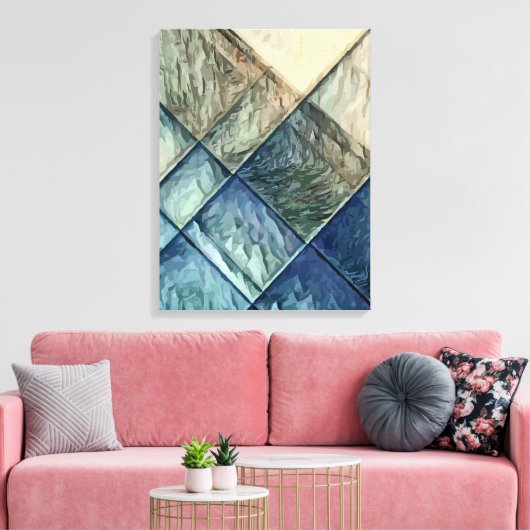 Abstract 14187 canvas afdruk (Insitu (Woonkamer))