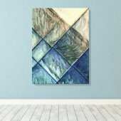 Abstract 14187 canvas afdruk (Insitu (Houten vloer))