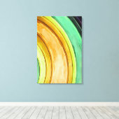Abstract 14272 canvas afdruk (Insitu (Houten vloer))