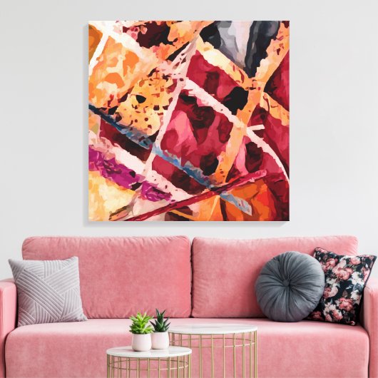 Abstract 14545 canvas afdruk (Insitu (Woonkamer))