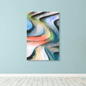 Abstract 14574 canvas afdruk (Insitu (Houten vloer))