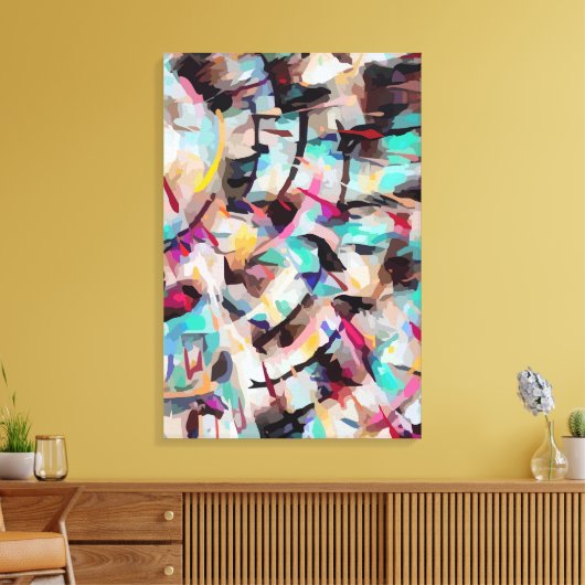 Abstract 14647 canvas afdruk (Insitu (Woonkamer))