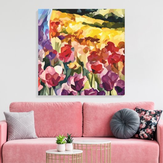 Abstract 14661 canvas afdruk (Insitu (Woonkamer))