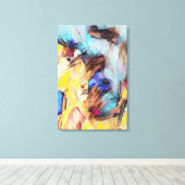 Abstract 14663 canvas afdruk (Insitu (Houten vloer))