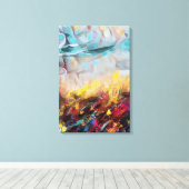 Abstract 14664 canvas afdruk (Insitu (Houten vloer))