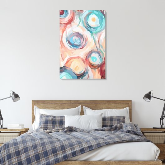 Abstract 14665 canvas afdruk (Insitu (Slaapkamer))