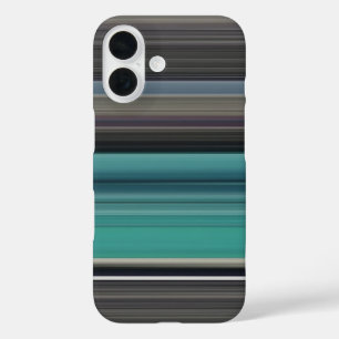 Abstract #1: Blauwgroen en grijs Hoesje-Mate iPhon iPhone 16 Hoesje