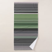 Abstract #1: Olijfgroen en grijs Badhanddoek (Badhanddoek)