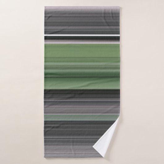 Abstract #1: Olijfgroen en grijs Badhanddoek (Badhanddoek)