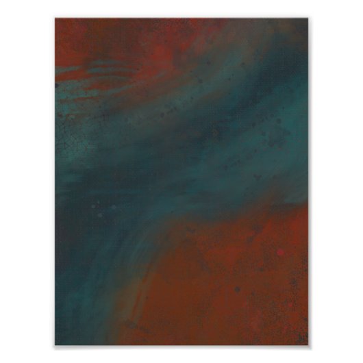 Abstract 1: reds and blues foto afdruk (Voorkant)