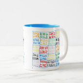 Abstract-1 Tweekleurige Koffiemok (Voorkant rechts)