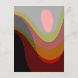 Abstract 20529 - kleurrijke retro stijl briefkaart