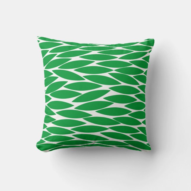Abstract 250713 - Groen groen voor wit Kussen (Voorkant)